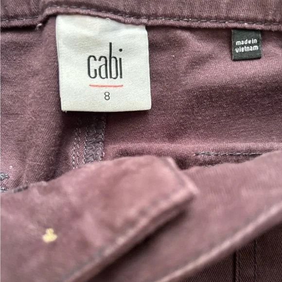 Cabi Carpenter Straight-Leg Pants Size 8 Plum Purple - Picture 3 of 6